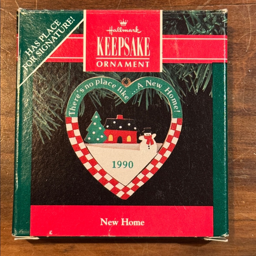 Hallmark Keepsake Christmas NEW HOME Ornament 1990 Heart There’s No Place Like